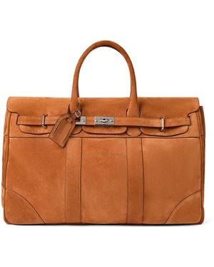Brunello Cucinelli Suede Country Holdall - Brown