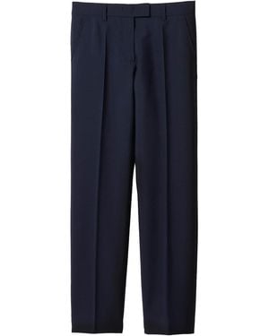 Miu Miu Mohair-Wool Tailored Trousers - Blue