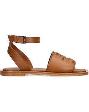 Givenchy Leather 4G Liquid Sandals - Brown