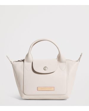 Longchamp Extra-Small Leather Le Pliage Du Jardinier Top-Handle Bag - Natural