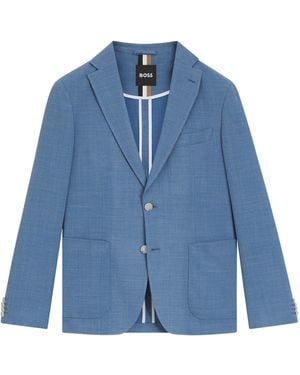 BOSS Stretch-Cloth Blazer - Blue