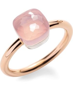 Pomellato Mixed And Rose Quartz Nudo Ring - Pink