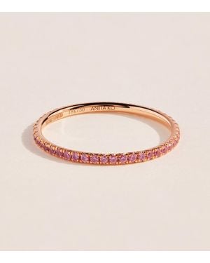 Anita Ko And Sapphire Eternity Ring - Pink