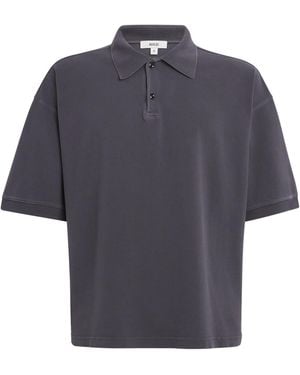 Agolde Cotton Polo Shirt - Blue