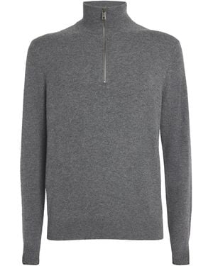 FALKE Cashmere Zipped Jumper - Grey