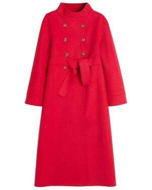 Valentino Virgin Wool-Cashmere Coat - Red