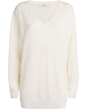Stylein Merino Wool Heramira V-Neck Jumper - White