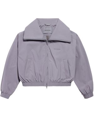 Balenciaga High-Neck Track Jacket - Purple
