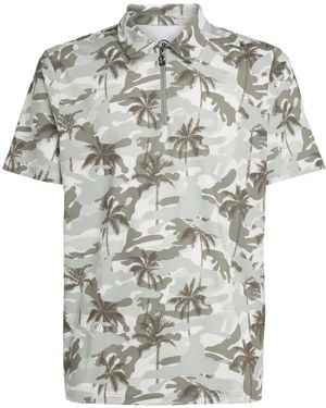 Bogner Palm Print Taron Polo Shirt - White