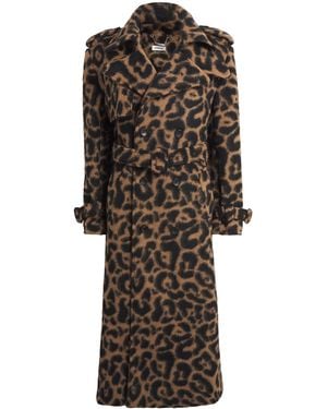 Jonathan Simkhai Leopard Print Rumi Trench Coat - Brown