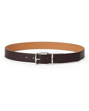 Loewe Leather Logo Buckle Belt - Brown