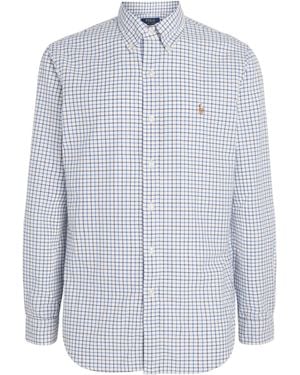 Polo Ralph Lauren Cotton Tattersall Oxford Shirt - Blue