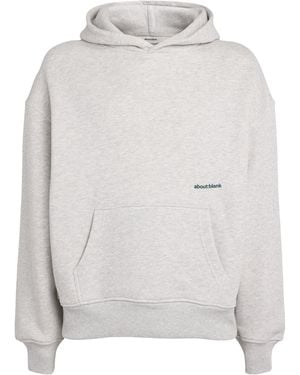 About Blank Cotton Logo Hoodie - Grey