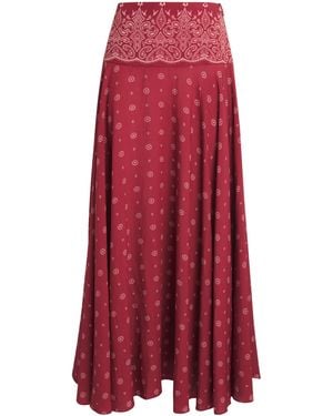 Devon Windsor Bandana Rylie Maxi Skirt - Red