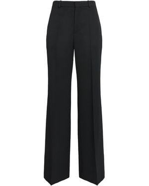 Chloé Wool Flared Tailored Trousers - Black