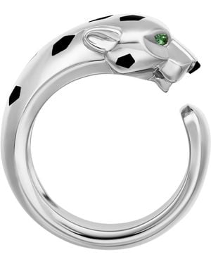Cartier Medium, Tsavorite Garnet And Onyx Panthère De Ring - Metallic