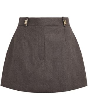 Sandro Wool Mini Skort - Grey