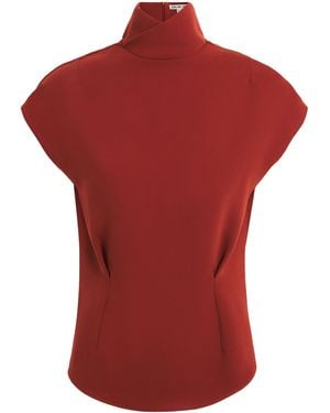 Edeline Lee Sleeveless Tulip Blouse - Red