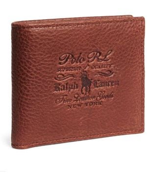 Polo Ralph Lauren Leather Heritage Bifold Wallet - Red