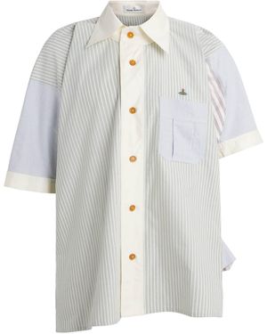Vivienne Westwood Cotton Asymmetric Logo Shirt - White