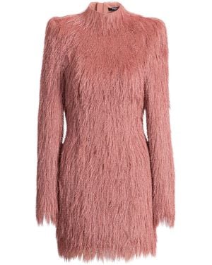 Balmain Fringe Mini Dress - Pink