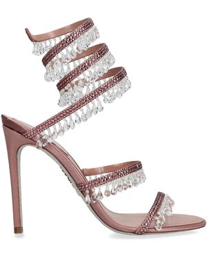 Rene Caovilla Satin Chandelier Sandals 105 - Pink