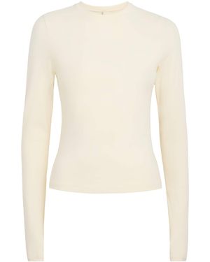 Skims Cotton Jersey Long-Sleeve T-Shirt - White