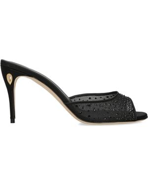 Jennifer Chamandi Embellished Guido Mules 85 - Black