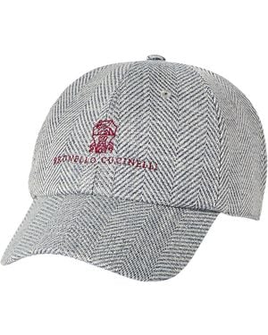 Brunello Cucinelli Wool-Alpaca Baseball Cap - Gray