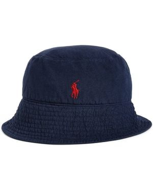 Polo Ralph Lauren Linen Polo Bucket Hat - Blue