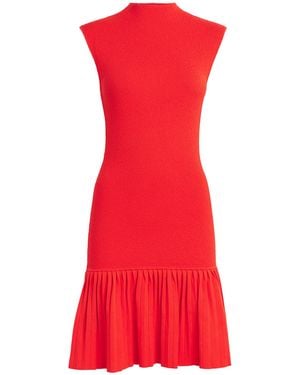 Claudie Pierlot Knitted High-Neck Mini Dress - Red