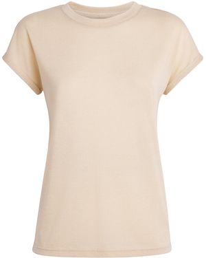 Eleventy Metallic-Thread T-Shirt - Natural