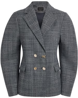 Fabiana Filippi Virgin Wool Balloon Blazer - Grey