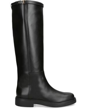 Tod's T Timeless Leather Knee-High Boots - Black