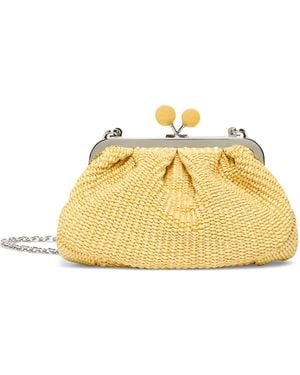 Weekend by Maxmara Small Woven Pasticcino Clutch Bag - Metallic