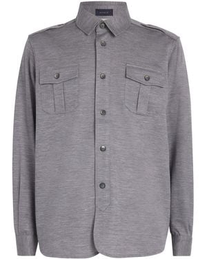 Sease Wool-Silk-Blend Overshirt - Grey