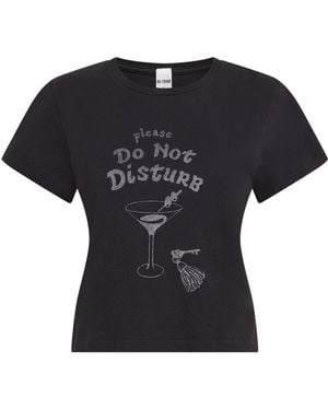 RE/DONE Cotton Dnd Print Boxy T-Shirt - Black