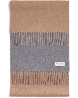 Johnstons of Elgin Cashmere Double-Face Scarf - Gray