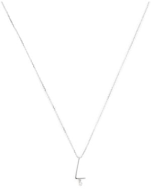 PERSÉE And Diamond Alphabet Necklace - White