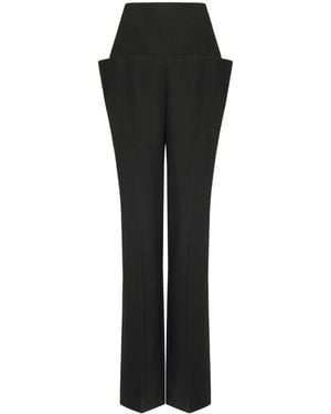 Alaïa Wool Tailored Pants - Black