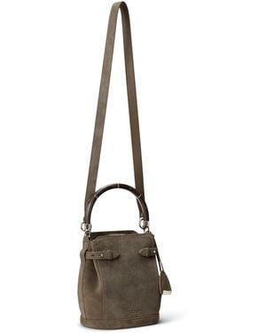 Ralph Lauren Suede Ralph Bucket Bag - Natural