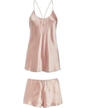 Olivia Von Halle Silk Bella Pajama Set - Pink
