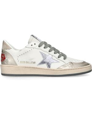 Golden Goose Leather Ball Star Sneakers - White
