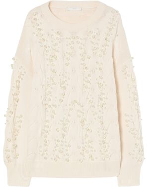 Marina Rinaldi Virgin Wool-Blend Jumper - Natural