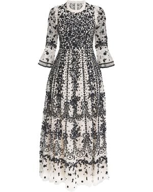 Needle & Thread Round-Neck Adeline Maxi Dress - White