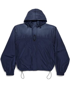 Balenciaga Cotton-Blend Rain Jacket - Blue