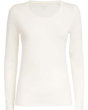 FALKE Long-Sleeve Daily Climawool T-Shirt - White