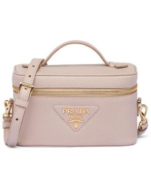 Prada Leather Mini Vanity Bag - Pink