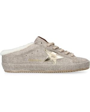 Golden Goose Wool-Blend Super-Star Sabot Trainers - Grey
