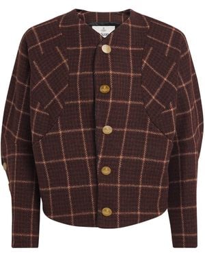 Vivienne Westwood Wool Tartan Pourpoint Jacket - Brown